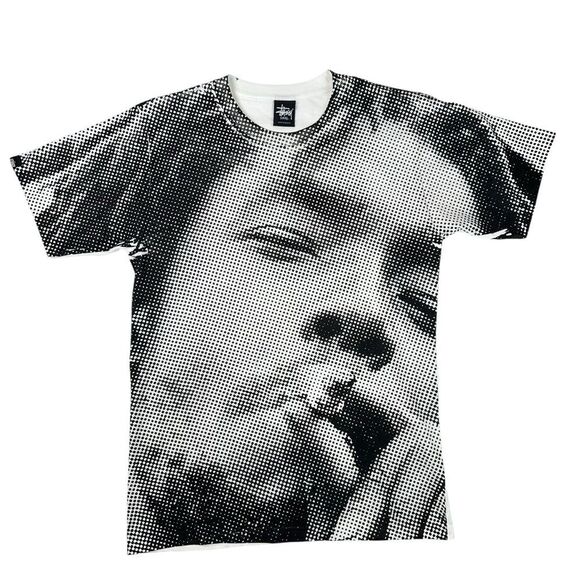 Stussy Smoke Face Peter Tosh Rasta Reggae Full Print T-Shirt Size Small 2014 - Picture 1 of 4